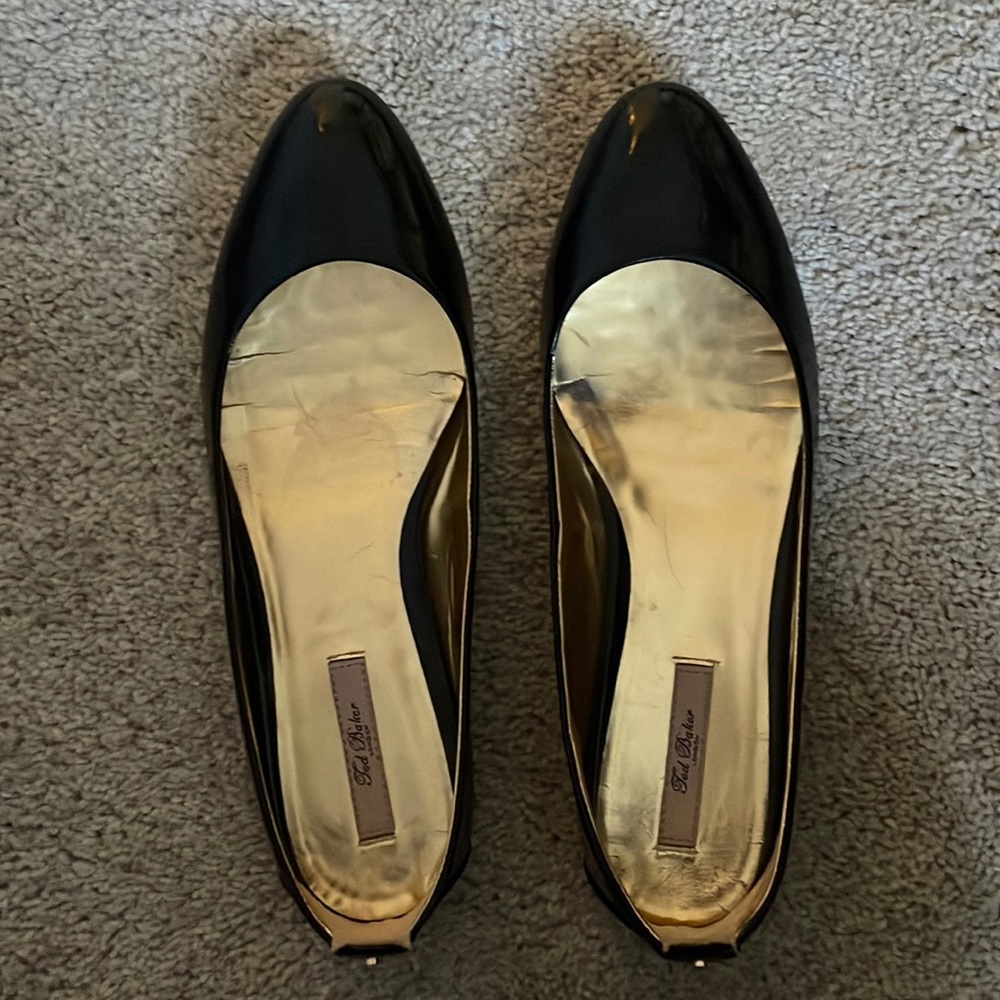 Black 8.5 Ted baker flats